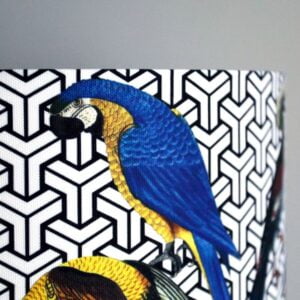 Colourful Lampshade with Tropical Parrots for Pendant/Ceiling Light or Standard/Table Lamp - Talex Interiors, UK
