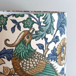 Teal Bird Lamp Shade for Pendant/Ceiling Light or Standard/Table Lamp - Talex Interiors, UK