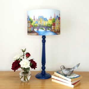 Navy Blue Table Lamp - Designer Lamps - Talex Interiors, UK