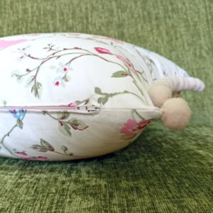 Pink Cushion with Birds & Butterflies - Designer Cushions & Pillows - Talex Interiors, UK